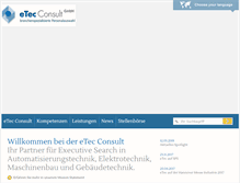 Tablet Screenshot of etec-consult.de